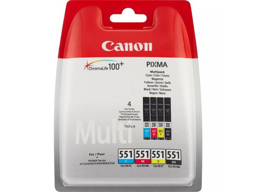 [90037162 225083] Canon Tinte CLI-551 BK, C, M, Y