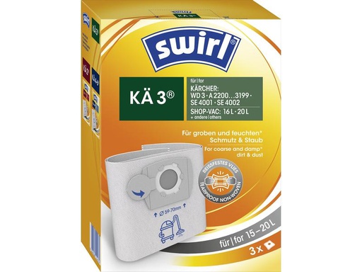 [90226261 1315173] Swirl Staubfilterbeutel KÄ 3, 3 Stück