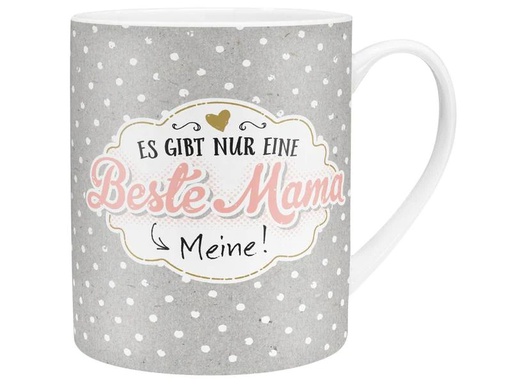 [90226305 1332610] Sheepworld Universaltasse Beste Mama 600 ml, 1 Stück, Hellgrau