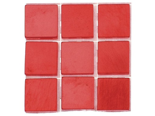 [90037288 631674] Glorex Selbstklebendes Mosaik Poly-Mosaic 10 mm Rot