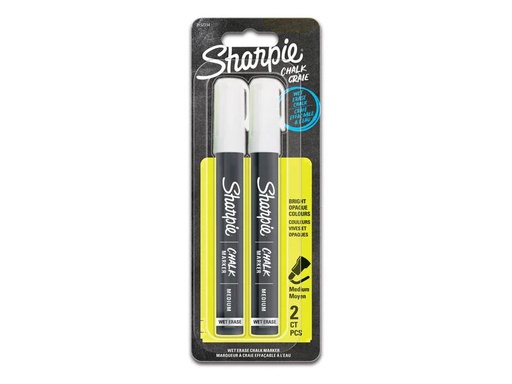[90226409 1341404] Sharpie Kreidemarker M 2er Blister, Weiss