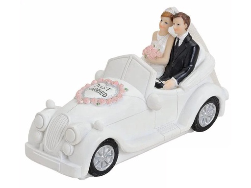 [90226442 1340255] G. Wurm Spardose Hochzeitsauto 7 x 16 x 9 cm