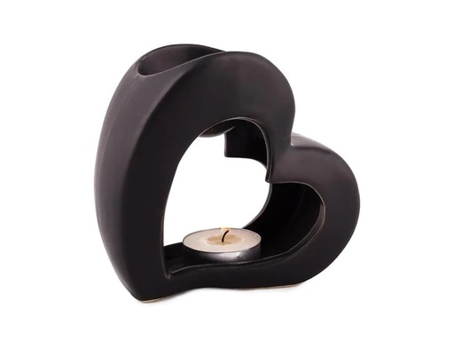 [90226684 1340211] Pajoma Duftlampe Heart Ø 13 cm, Schwarz