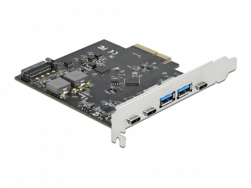 [90037390 1158454] Delock PCI-Express-Karte USB 3.1 Gen2 - 3x USB-C + 2x USB-A