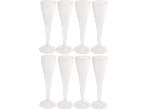 [90226823 1358239] Weita Einweg-Sektglas mit Stiel 8 Stück