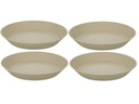 Koziol Suppen- & Pastateller Connect 24 cm, 4 Stück, Sand/Gelb
