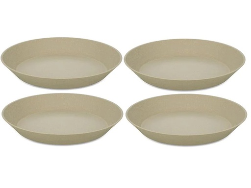 [90226913 1350266] Koziol Suppen- &amp; Pastateller Connect 24 cm, 4 Stück, Sand/Gelb