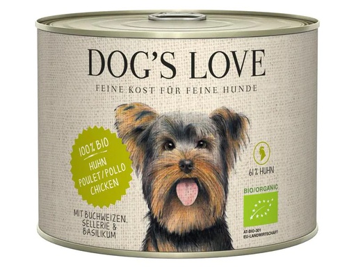 [90227017 1359897] Dog's Love Nassfutter BIO Adult Huhn, 200 g