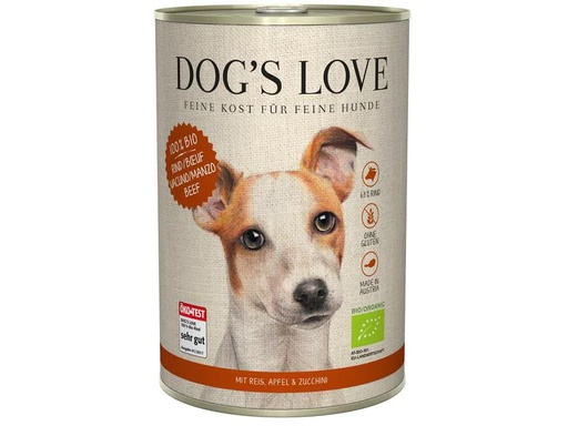 [90227018 1359899] Dog's Love Nassfutter BIO Adult Rind, 400 g