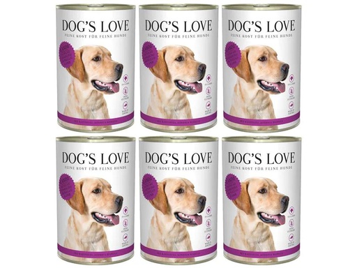 [90227027 1362341] Dog's Love Nassfutter Adult Lamm, 6 x 400 g