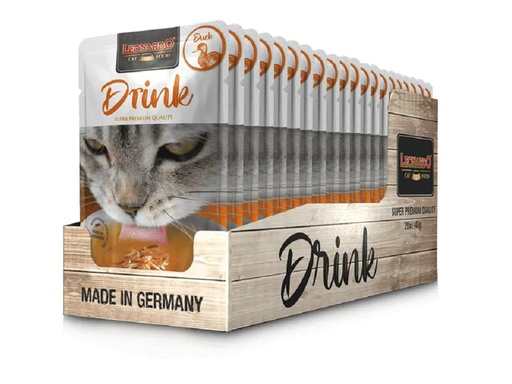 [90227045 1362419] Leonardo Cat Food Katzen-Snack Drink Ente, 20 x 40 g