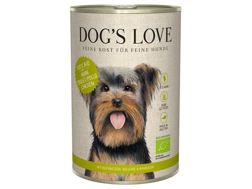 [90227049 1359900] Dog's Love Nassfutter BIO Adult Huhn, 400 g