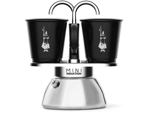 [90227403 1281210] Bialetti Espressokocher Mini Express Induktion 2 Tassen, Schwarz