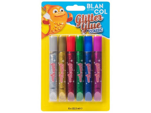 [90227525 1033430] Blancol Glitzerstift Glitter Glue Pen Classic 6 Stück