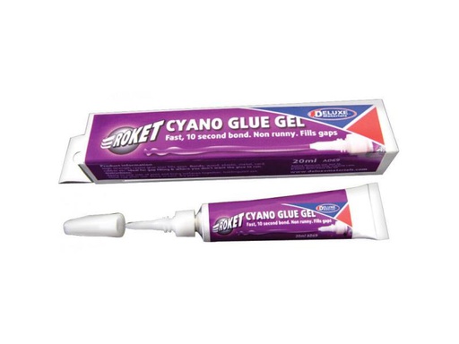 [90037730 778912] Deluxe Materials Sekundenkleber Roket Cyano Gel 1 Stück, Transparent
