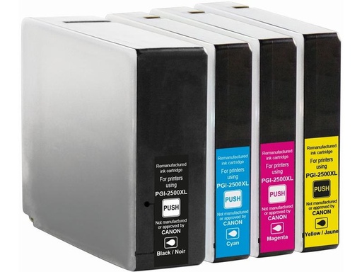 [90227770 1351169] Generic Ink Tinte Canon PGI-2500 XL Multipack Black/Cyan/Magenta/Yellow