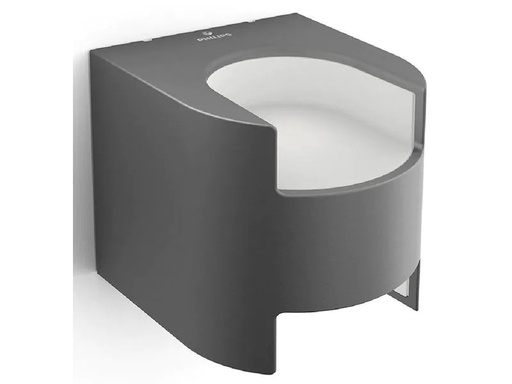 [90227951 1322284] Philips Wandleuchte Grass, 9 W, 800 lm, 2700 K, Anthrazit
