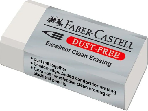 [90037863 924284] Faber-Castell Radiergummi Dust-Free Klein, Weiss