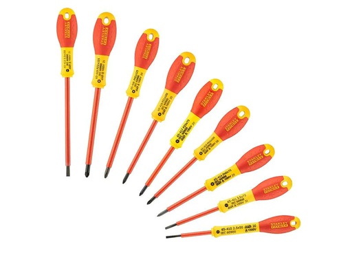 [90229107 1325618] Stanley Fatmax Schraubenzieher-Set Isoliert, für Elektriker, 10-teilig