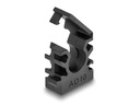 Delock Kabelschlauchhalter 10 mm, 8 Stück, Schwarz