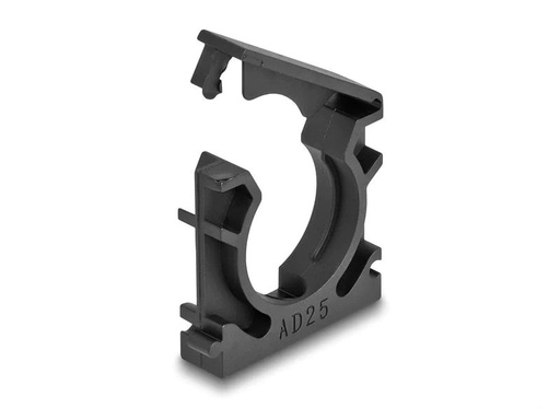 [90229180 1354531] Delock Kabelschlauchhalter 25 mm, 4 Stück, Schwarz