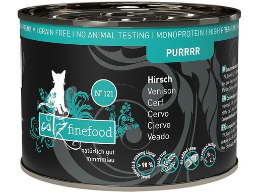 [90229219 1293310] catz finefood Nassfutter Purrrr No.121 Hirsch, 200 g