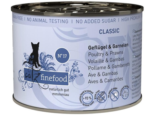 [90229233 1293760] catz finefood Nassfutter No.17 Geflügel &amp; Garnele, 6 x 200g