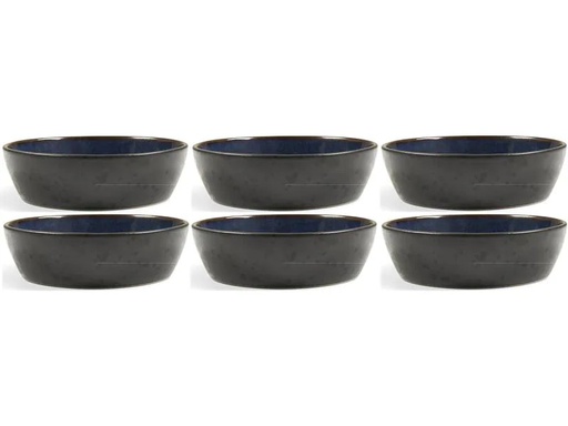 [90038116 828921] Bitz Suppenschale 18 cm, 6 Stück, Schwarz/Dunkelblau