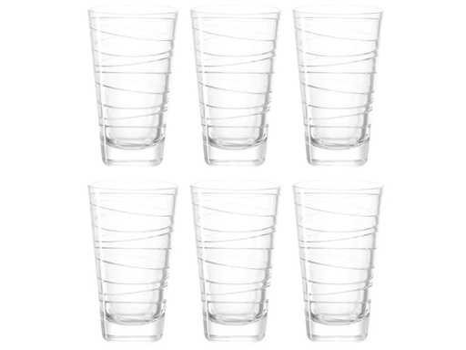 [90038189 430467] Leonardo Trinkglas Vario 280 ml, 6 Stück, Transparent