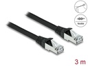 Delock Patchkabel Outdoor Cat 6A, S/FTP, 3 m, Schwarz