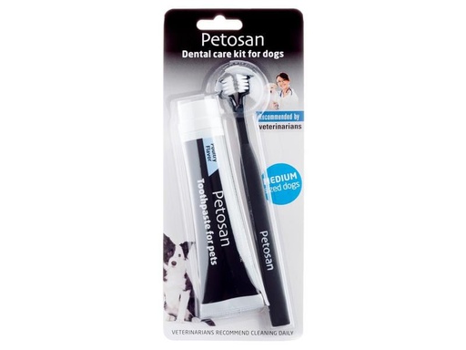 [90229722 1360671] Petosan Zahnreinigung Dental Kit Zahnpasta &amp; Bürste, M