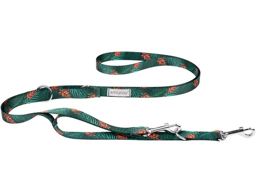 [90229780 1359328] amiplay Hundeleine Be Happy Jungle L, 2.5 cm / 1-2 m, verstellbar