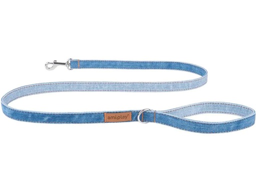 [90230089 1359309] amiplay Hundeleine Denim, 1.4 m, Hellblau