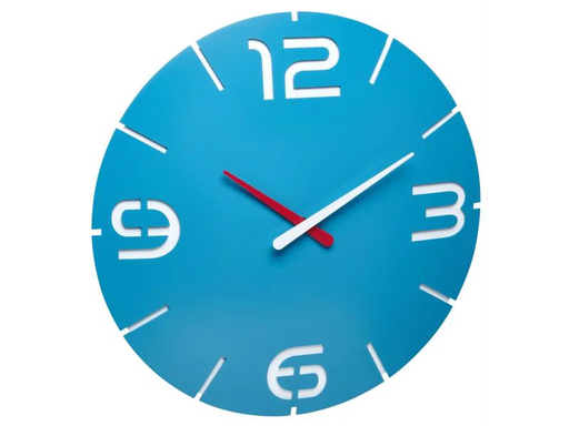[90038366 995506] TFA Dostmann Funk-Wanduhr Contour Blau, Ø 35 cm