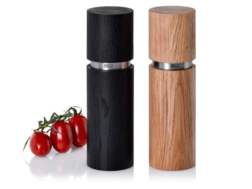 [90038385 549375] AdHoc Salz- und Pfeffermühle TEXTURA 2 Stück, 20 cm, Braun/Schwarz