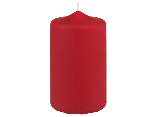 [90230169 1356384] Herzog Kerzen AG Zylinderkerze Samt 12 x 7 cm, Rot matt