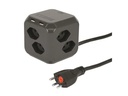 STEFFEN Stromverteiler CUBE 8x T13 2x USB-A