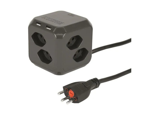 [90230226 1358923] STEFFEN Stromverteiler CUBE 8x T13 2x USB-A