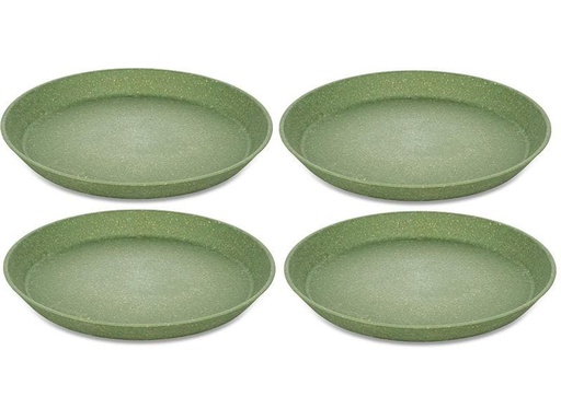 [90230441 1350277] Koziol Speiseteller Connect Ø 20.5 cm, 4 Stück, Grün
