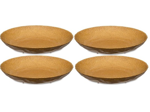 [90230587 1350339] Koziol Suppen- &amp; Pastateller Club 4 Stück, Beige/Hellbraun