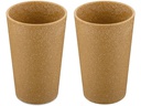 Koziol Trinkbecher Connect L 350 ml, 2 Stück, Beige/Hellbraun