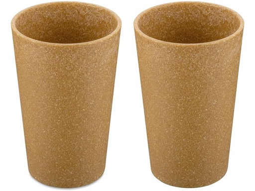 [90230592 1350314] Koziol Trinkbecher Connect L 350 ml, 2 Stück, Beige/Hellbraun