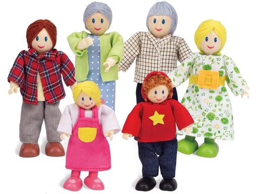 [90230608 1357147] Hape Puppenfamilie – Happy Family