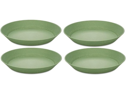 [90230618 1350269] Koziol Suppen- &amp; Pastateller Connect 24 cm, 4 Stück, Grün