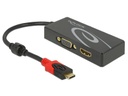 Delock 2-Port Signalsplitter USB-C - 1xHDMI & 1xVGA