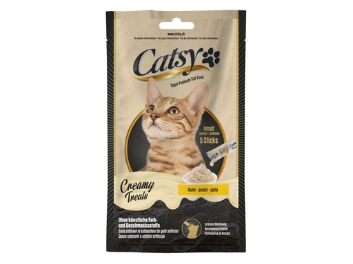 [90230623 1356633] Catsy Katzen-Snack Creamy Snack Chicken, 5 x 14 g