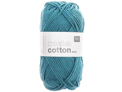 [90038703 945259] Rico Design Wolle Creative Cotton Aran 50 g Petrol