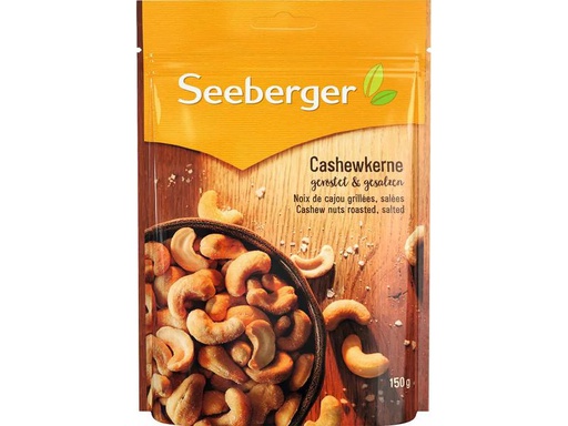 [90038740 725901] Seeberger Beutel Cashewkerne geröstet &amp; gesalzen 150 g
