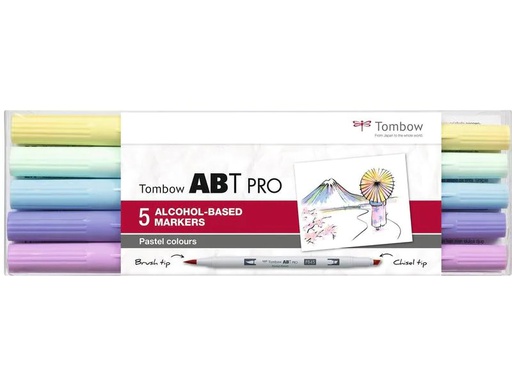 [90038783 1103325] Tombow Pastel Colors, mit Box, 5er-Set