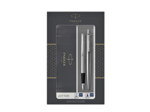 [90038831 1110019] Parker Füllfederhalter DuoSet Jotter Edelstahl Medium (M)